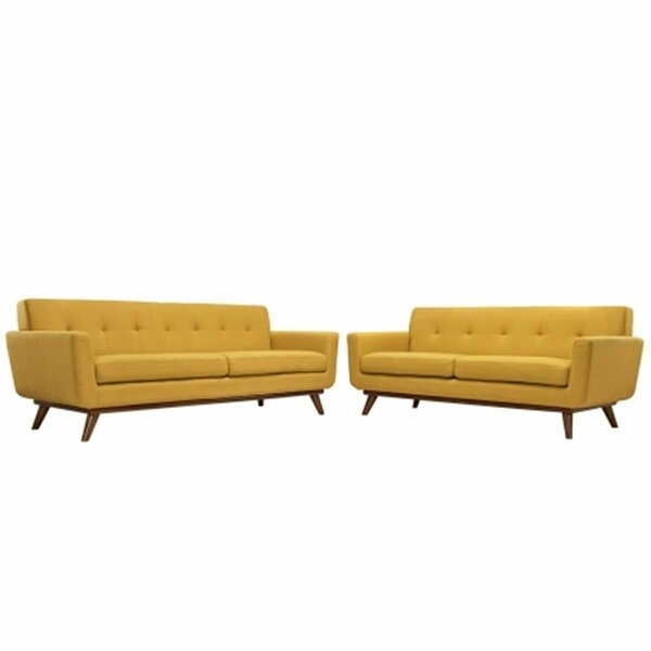 East End Imports Engage Loveseat and Sofa Set of 2- Citrus EEI-1348-CIT